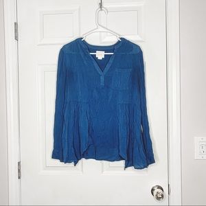 Maeve Anthropologie royal blue blouse